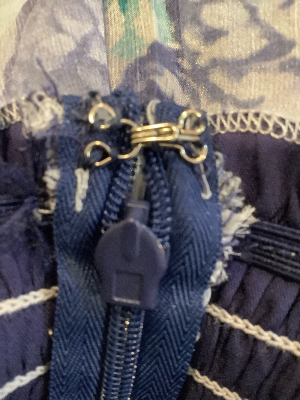 NWT LULU’S Gray/Blue Floral Strappy Tie Back Summer Wedding Guest Mini Dress S - Picture 12 of 14